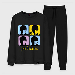 Костюм хлопковый мужской The Beatles: pop-art, цвет: черный