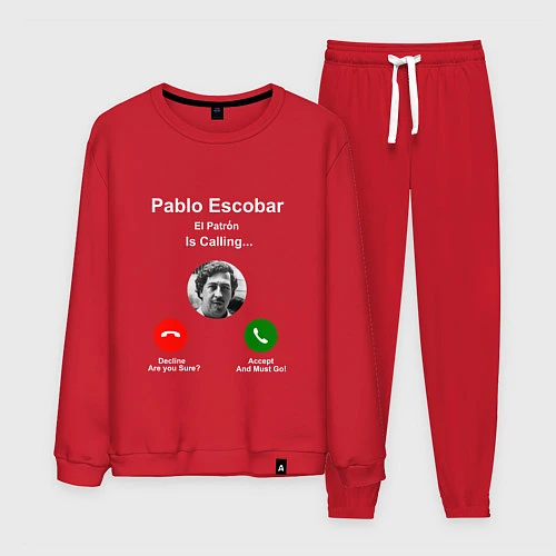 Мужской костюм Escobar is calling / Красный – фото 1