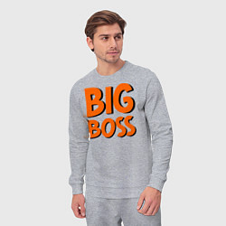 Костюм хлопковый мужской Big Boss, цвет: меланж — фото 2