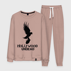 Костюм хлопковый мужской Hollywood Undead, цвет: пыльно-розовый
