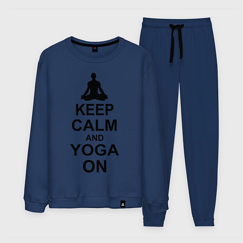 Мужской костюм Keep Calm & Yoga On / Тёмно-синий – фото 1