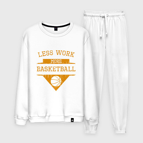 Мужской костюм Less work more Basketball / Белый – фото 1