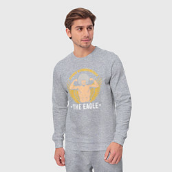 Костюм хлопковый мужской Khabib: The Eagle, цвет: меланж — фото 2
