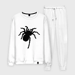 Костюм хлопковый мужской Черный паук, цвет: белый