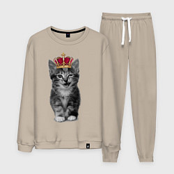 Костюм хлопковый мужской Meow kitten, цвет: миндальный