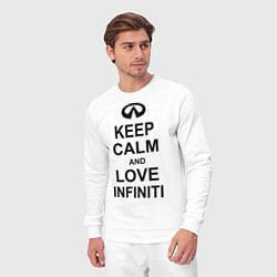 Костюм хлопковый мужской Keep Calm & Love Infiniti, цвет: белый — фото 2