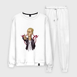 Костюм хлопковый мужской Эминем: Slim Shady, цвет: белый
