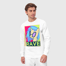 Костюм хлопковый мужской DJ Pon-3 RAVE, цвет: белый — фото 2