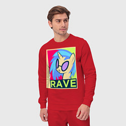 Костюм хлопковый мужской DJ Pon-3 RAVE, цвет: красный — фото 2