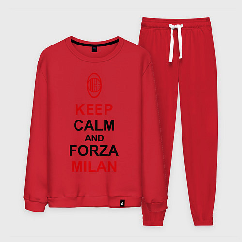 Мужской костюм Keep Calm & Forza Milan / Красный – фото 1