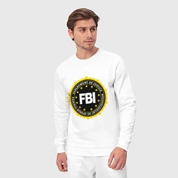Костюм хлопковый мужской FBI Departament, цвет: белый — фото 2