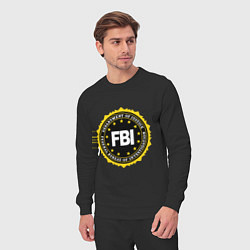 Костюм хлопковый мужской FBI Departament, цвет: черный — фото 2