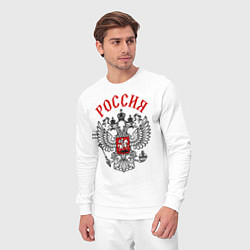 Костюм хлопковый мужской Россия, цвет: белый — фото 2