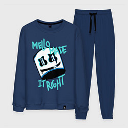 Костюм хлопковый мужской Mello Made it Right, цвет: тёмно-синий