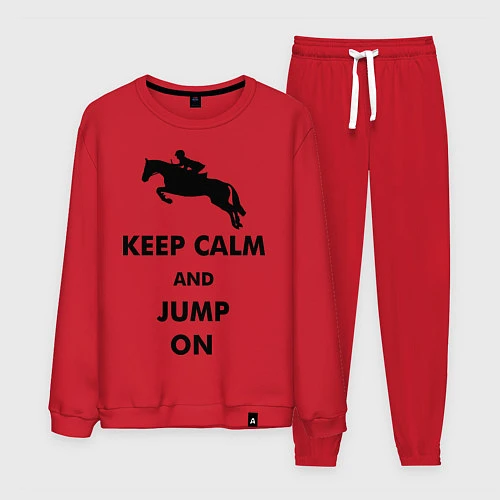 Мужской костюм Keep Calm & Jump On / Красный – фото 1