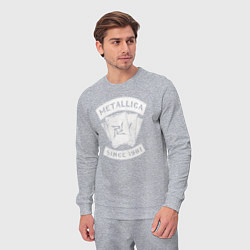 Костюм хлопковый мужской Metallica Since 1981, цвет: меланж — фото 2