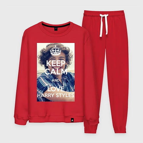 Мужской костюм Keep Calm & Love Harry Styles / Красный – фото 1