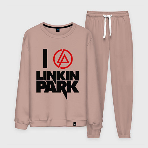 Мужской костюм I love Linkin Park / Пыльно-розовый – фото 1