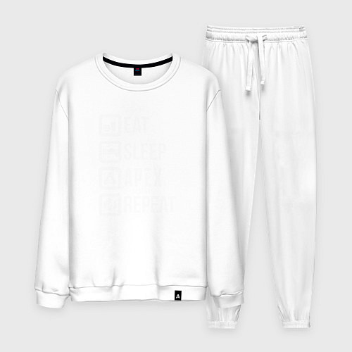 Мужской костюм Eat, Sleep, Apex, Repeat / Белый – фото 1