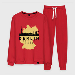 Костюм хлопковый мужской Берлин - Германия, цвет: красный