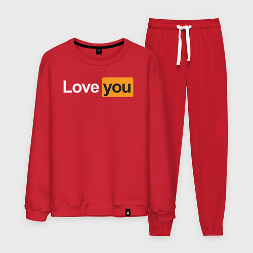 Мужской костюм PornHub: Love You / Красный – фото 1