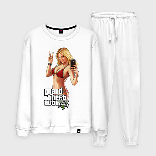 Мужской костюм GTA V: Selfie / Белый – фото 1
