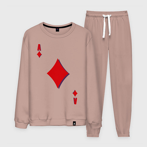 Мужской костюм Бубновый туз / Пыльно-розовый – фото 1