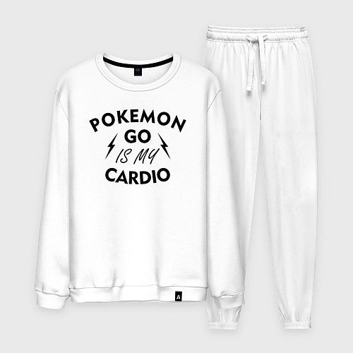 Мужской костюм Pokemon go is my Cardio / Белый – фото 1