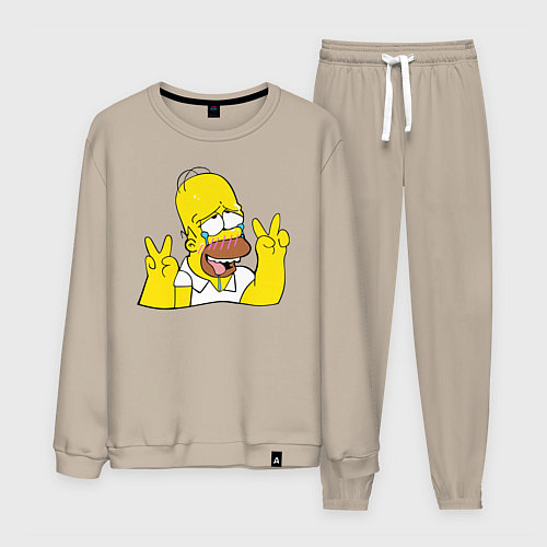 Мужской костюм Homer Ahegao / Миндальный – фото 1