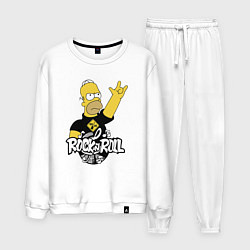 Костюм хлопковый мужской Rock n Roll, цвет: белый