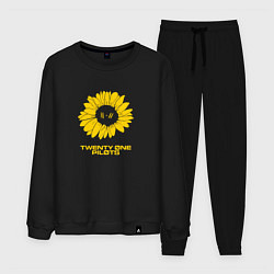 Костюм хлопковый мужской 21 Pilots: Sunflower, цвет: черный
