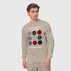 Костюм хлопковый мужской TOP: Blurryface, цвет: миндальный — фото 2