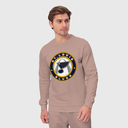 Костюм хлопковый мужской St Louis Blues, цвет: пыльно-розовый — фото 2