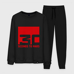 Костюм хлопковый мужской 30 seconds to mars, цвет: черный