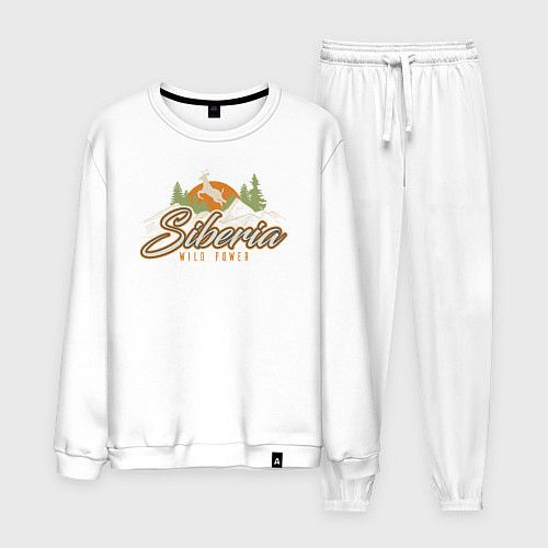 Мужской костюм Сибирь Дикая сила / Белый – фото 1