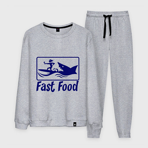 Мужской костюм Shark fast food / Меланж – фото 1