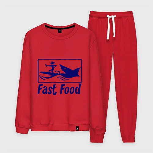 Мужской костюм Shark fast food / Красный – фото 1