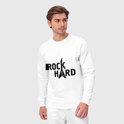 Костюм хлопковый мужской Rock hard, цвет: белый — фото 2