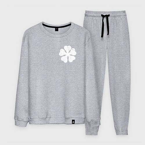 Мужской костюм ЧЁРНЫЙ КЛЕВЕР НА СПИНЕ / Меланж – фото 1