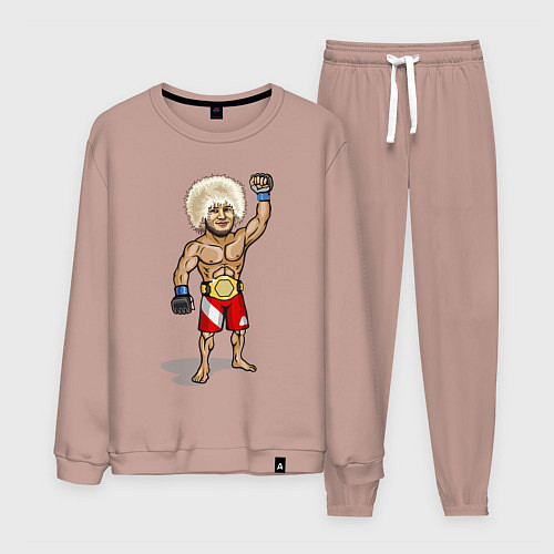 Мужской костюм Хабиб Нурмагомедов / Пыльно-розовый – фото 1