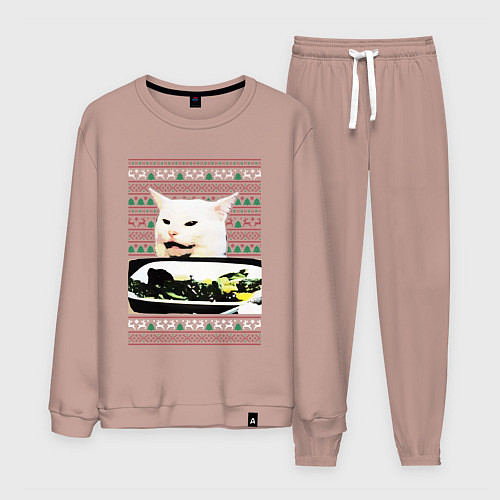 Мужской костюм Woman Yelling at a Cat / Пыльно-розовый – фото 1