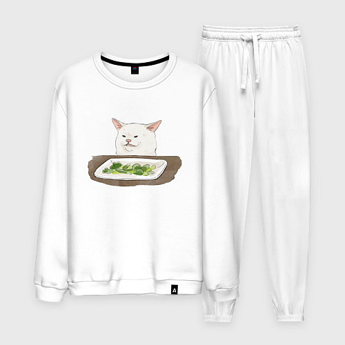 Мужской костюм Woman Yelling At Cat Meme / Белый – фото 1