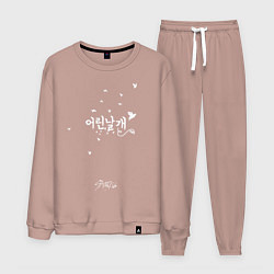 Костюм хлопковый мужской Stray Kids, цвет: пыльно-розовый