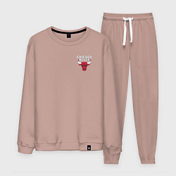 Костюм хлопковый мужской CHICAGO BULLS, цвет: пыльно-розовый