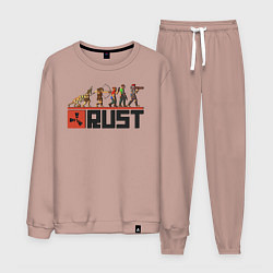 Костюм хлопковый мужской Evolution Rust, цвет: пыльно-розовый