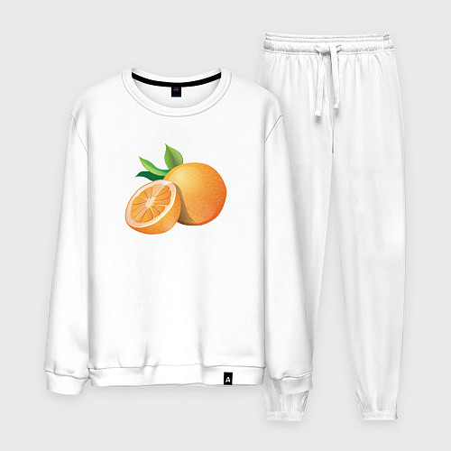 Мужской костюм Апельсины / Белый – фото 1