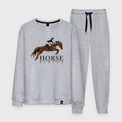 Костюм хлопковый мужской HORSE RIDING, цвет: меланж