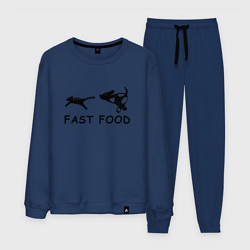 Мужской костюм Fast food черный / Тёмно-синий – фото 1