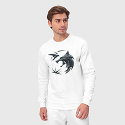 Костюм хлопковый мужской Ведьмак сериал, цвет: белый — фото 2