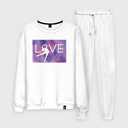 Костюм хлопковый мужской LOVE, цвет: белый